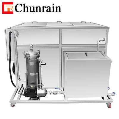 Limpeza industrial por ultra-som com sistema de filtros para aro de rodas, rolamentos de trocador de calor, limpeza de banho 1500L