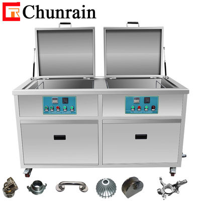 Líquido de limpeza ultrassônico do metal de 2 tanques, equipamento de limpeza cego ultrassônico de 7200W 960L