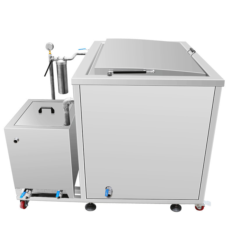 Líquido de limpeza ultrassônico industrial do motor do controle 61L do PLC com sistema 40khz 900W do filtro de óleo