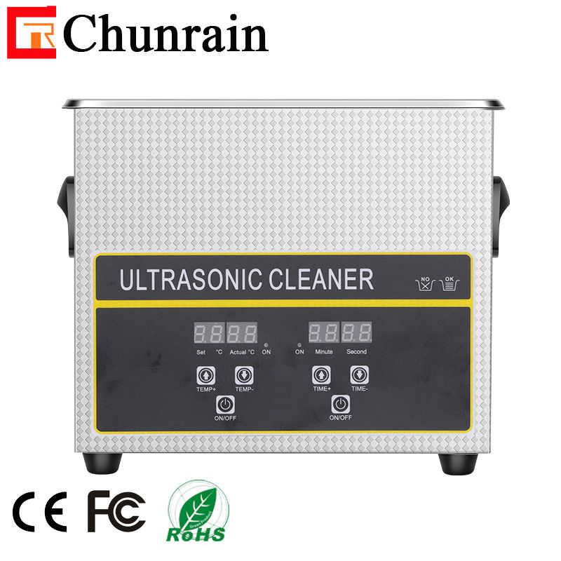 O líquido de limpeza ultrassônico pequeno de 3.2Liters 120W Digitas para o FCC dental das peças alistou
