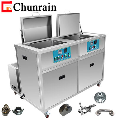 ChunRain CR-2144GH 0-7200W Limpador ultrassônico industrial de potência ajustável com 2 tanques de filtragem e secagem de água quente e desengorduramento